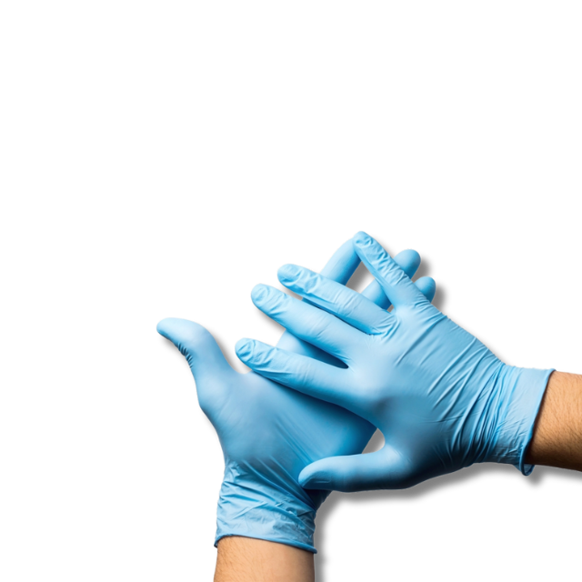 Luva procedimento nitrilica