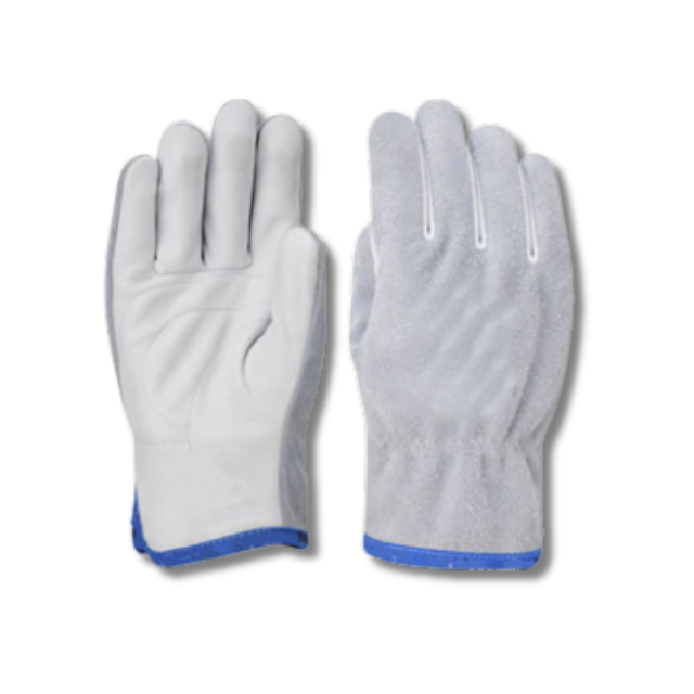Luva de vaqueta mista cano curto